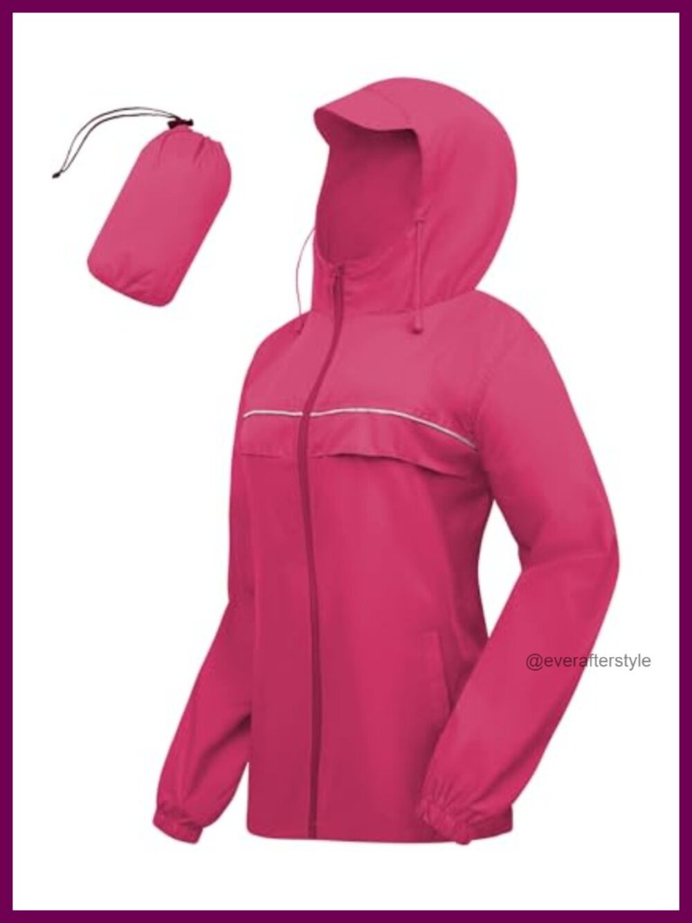 SWISSWELL Lightweight Waterproof Hooded Rain Jacket Packable Windbreaker